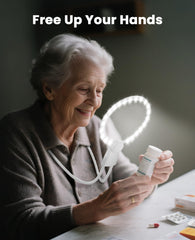 Toolhelper cuello flexible ajustable que facilita posicionar la lupa sin manos