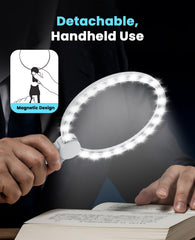 Toolhelper lupa apoyada sobre mesa para trabajo estable y mayor comodidad