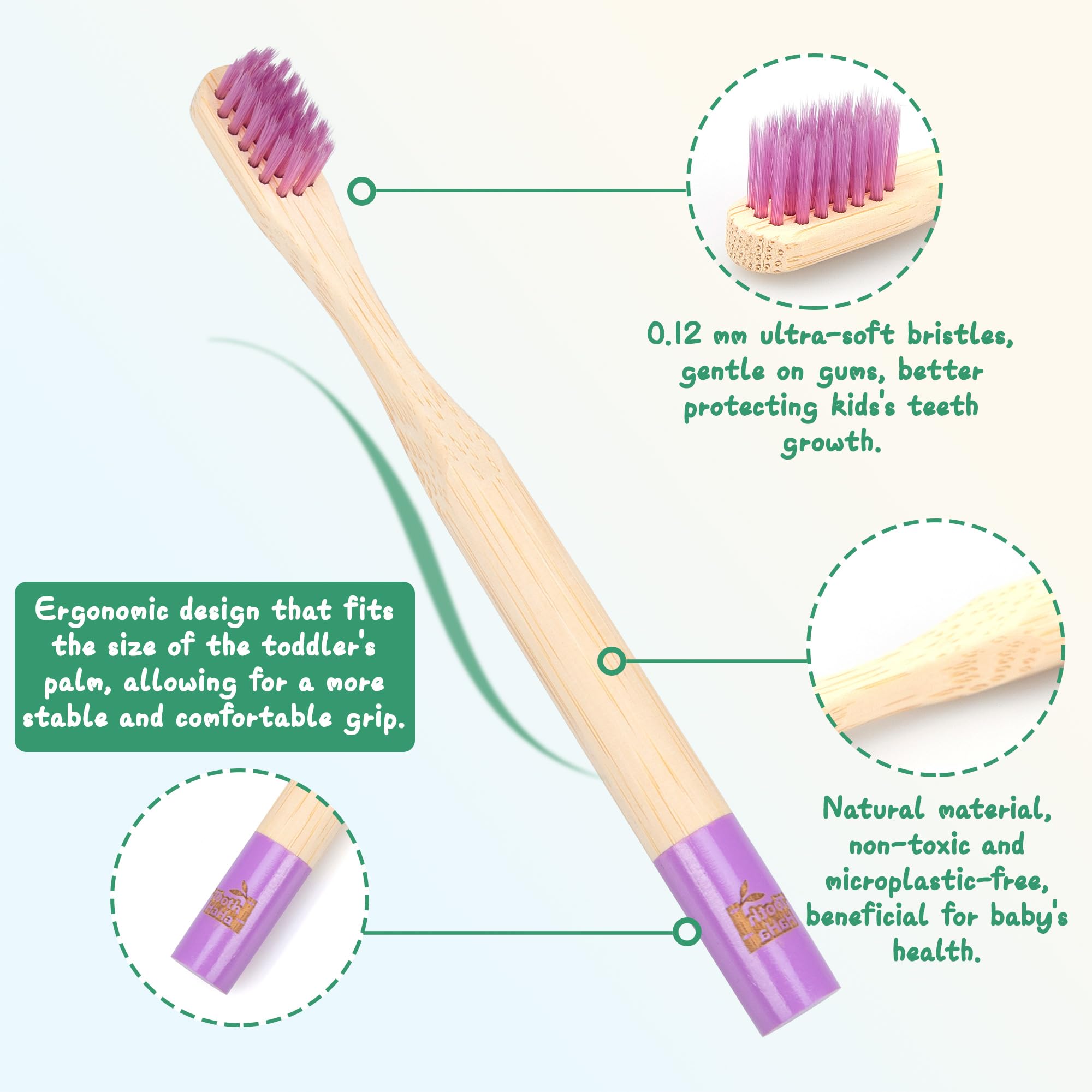 Tooth HaHa primer plano de cerdas suaves que protegen encías sensibles