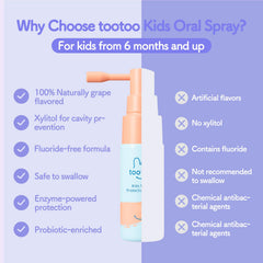 TooToo spray junto a mano para comparar tamaño y portabilidad
