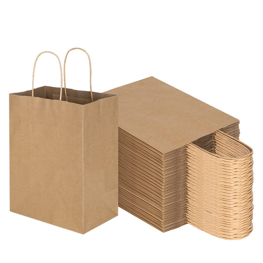 Toovip frontal del paquete de 100 bolsas kraft, solución económica