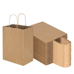 Toovip frontal del paquete de 100 bolsas kraft, solución económica