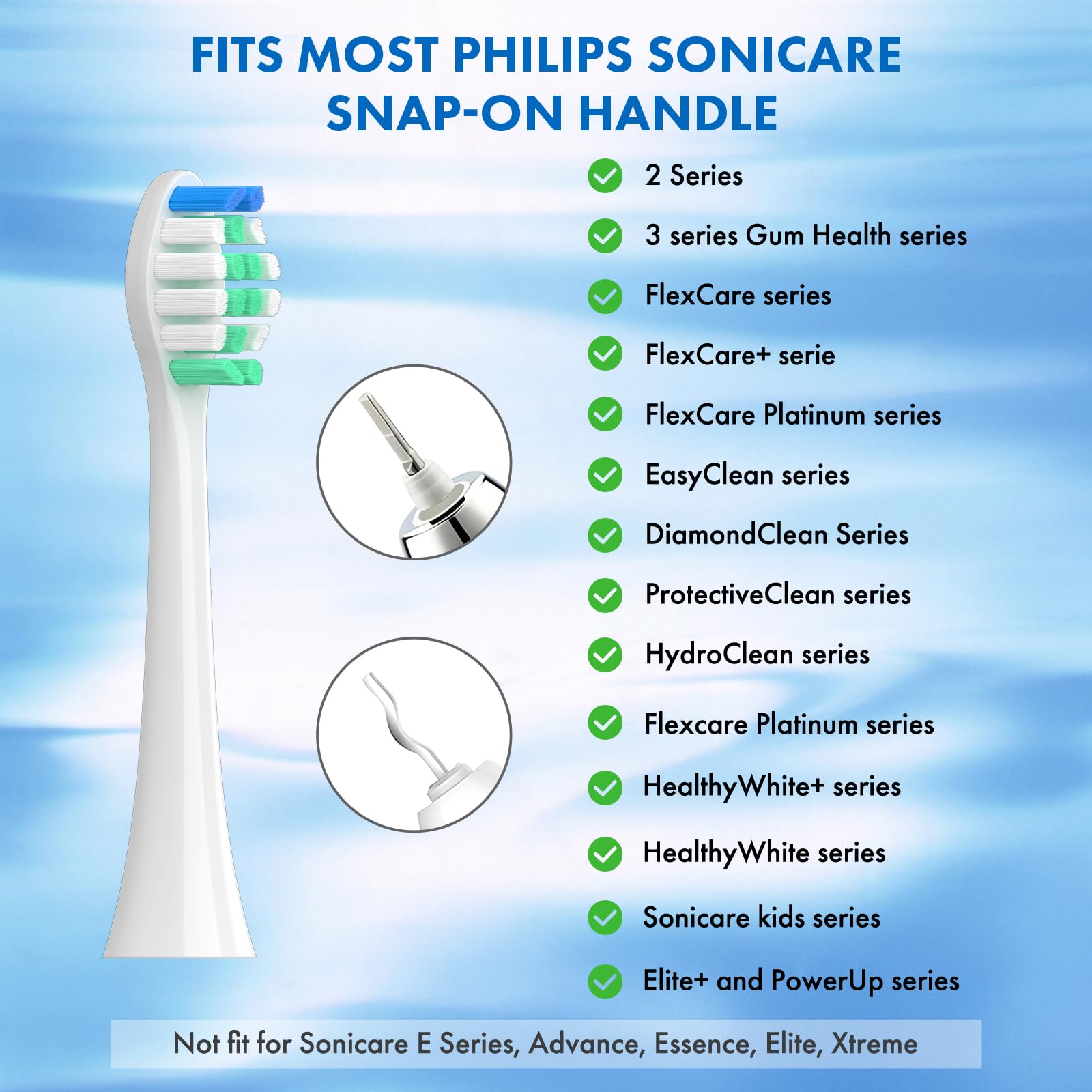 Topkitfice cabezal acoplado a mango Sonicare, compatibilidad asegurada