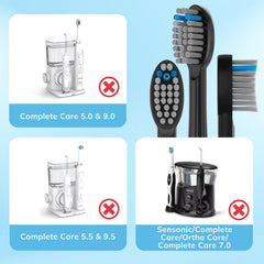 Topkitfice instalado en cepillo Waterpik Sonic Fusion mostrando compatibilidad