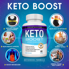 Toplux Keto Boost cápsulas en primer plano mostrando tamaño y forma, útil para dosificación