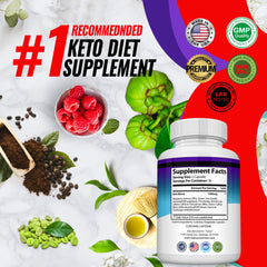 Ingredientes principales de Toplux Keto Boost agrupados (frambuesa, té verde), destaca naturalidad