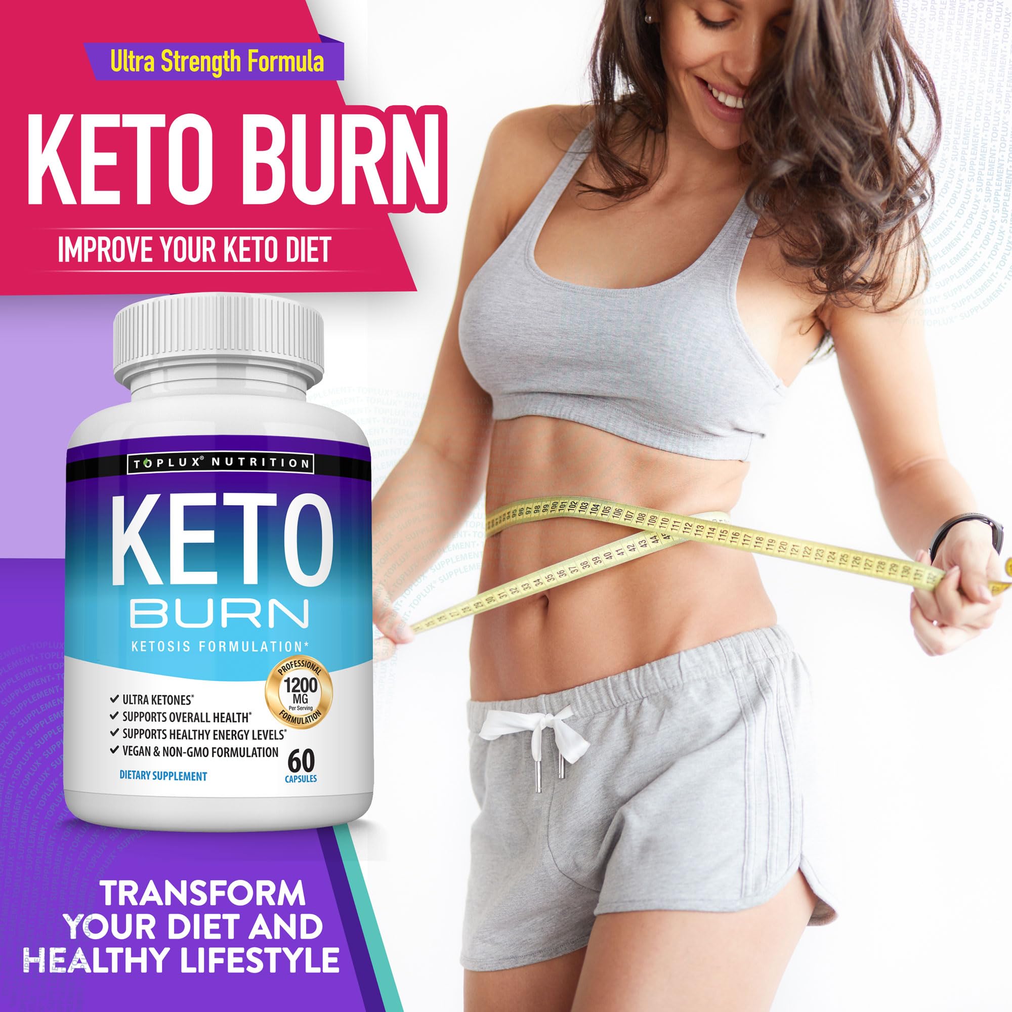 Toplux Keto Burn frasco en mano para comparar tamaño y portabilidad