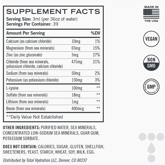 Daylyte de Total Hydration, dosis diaria en agua para recargar electrolitos