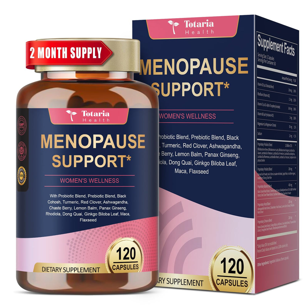 Totaria 40-en-1, cápsulas para menopausia, apoyo suave al equilibrio hormonal.