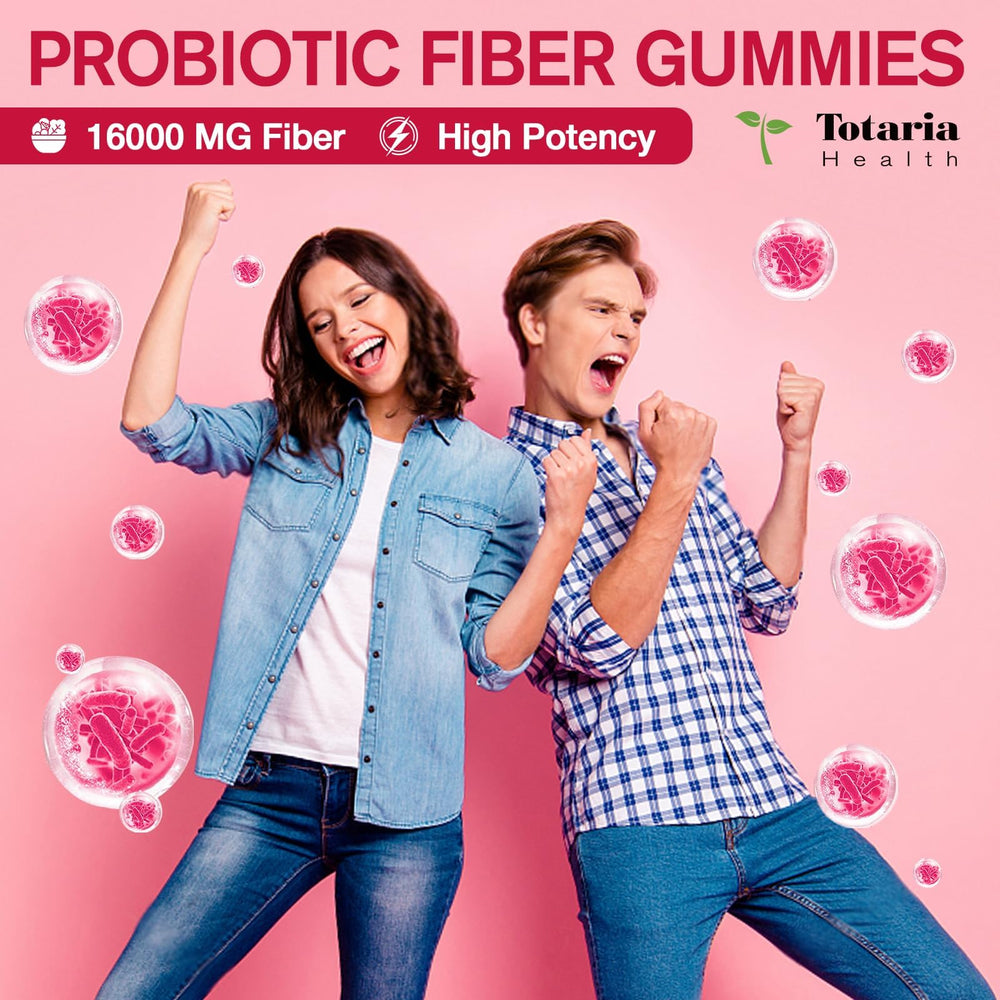 Totaria botella abierta mostrando gomitas listas para consumo