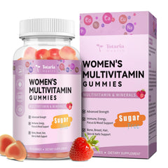 Totaria empaque frontal fresa mostrando beneficios multivitamínicos