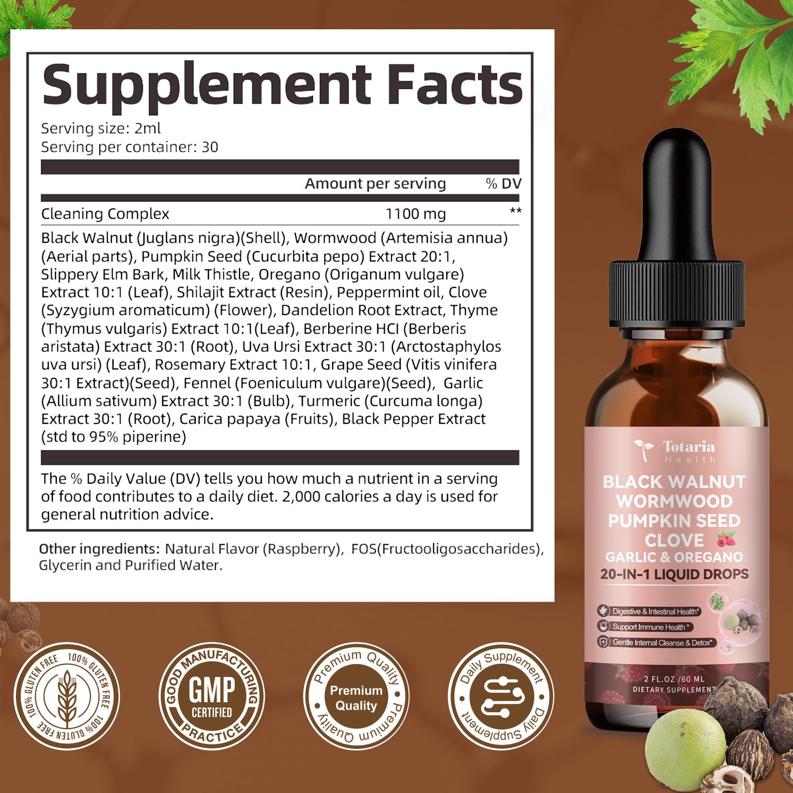Totaria rótulo con información clave y transparencia de ingredientes