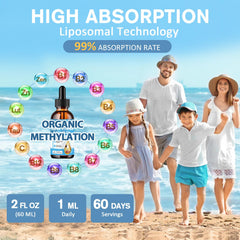 Formulado para veganos, Totaria B liposomal, sin azúcar, alcohol, soja, gluten ni organismos modificados.