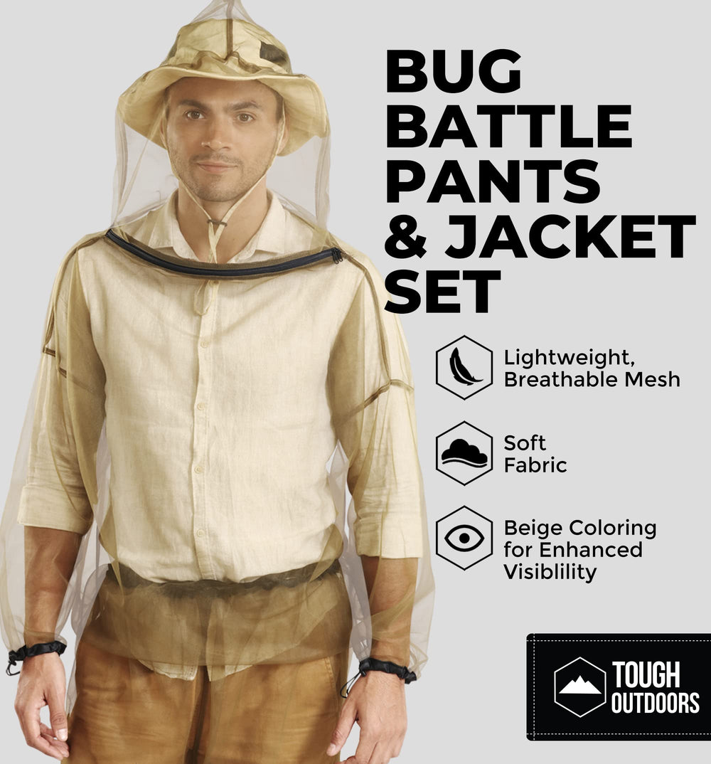 Tough Outdoors capucha con cremallera abierta para acceso rápido al rostro durante pausas