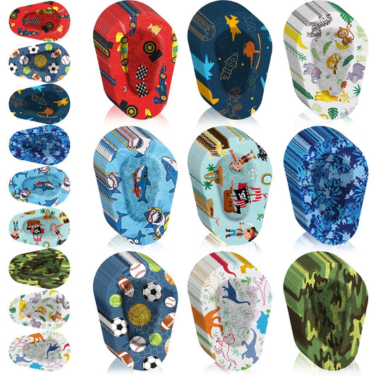 Toulite parche frontal del paquete mostrando cantidad y diseños, práctico para padres
