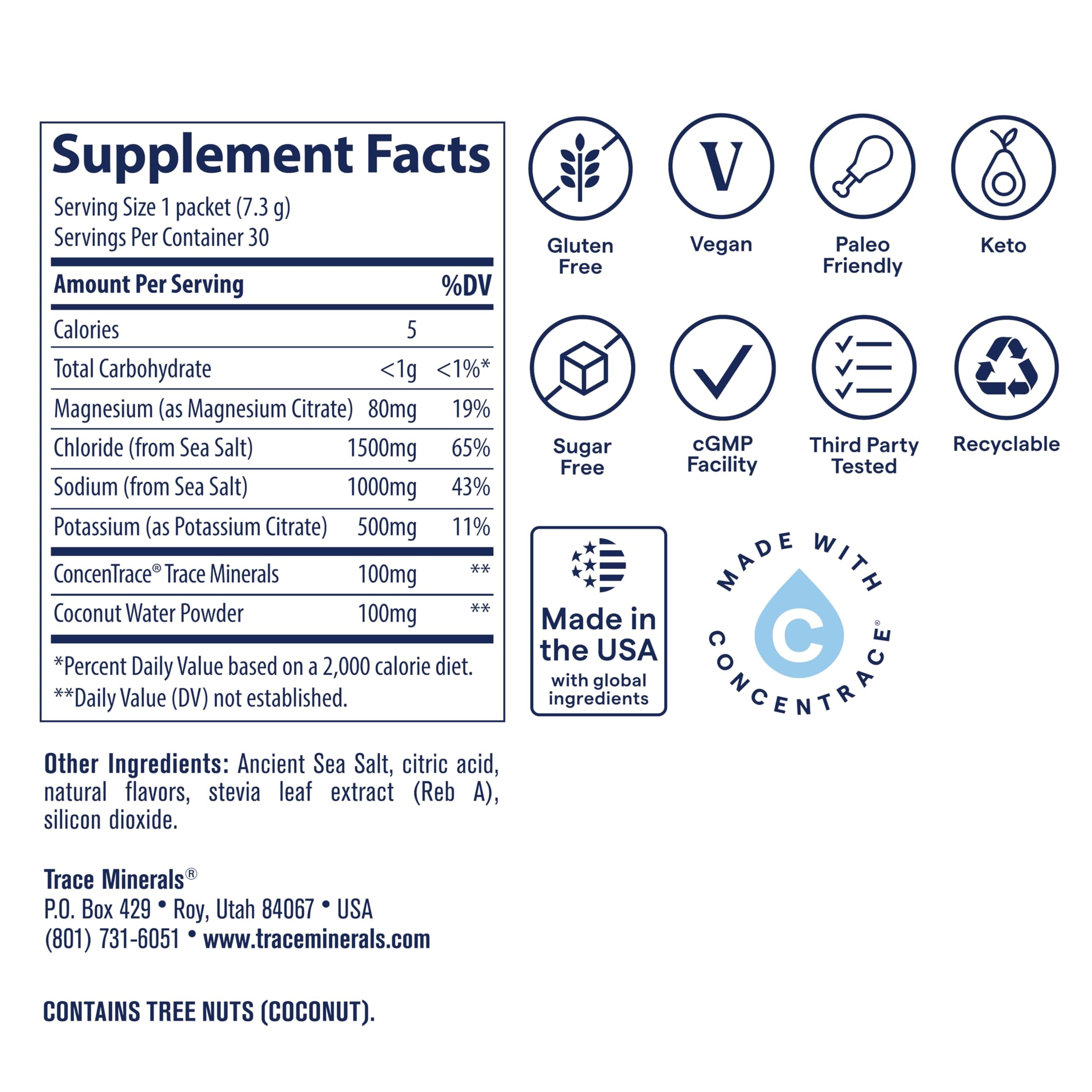 Trace Minerals bebida lista en vaso refrescante para hidratación rápida