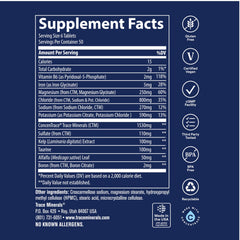 Trace Minerals comparativa de tamaño en mano para entender porción portátil