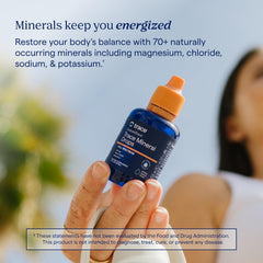Trace Minerals ConcenTrace etiqueta con lista de minerales, información visible