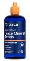 Trace Minerals frasco ConcenTrace presentación frontal y marca visible