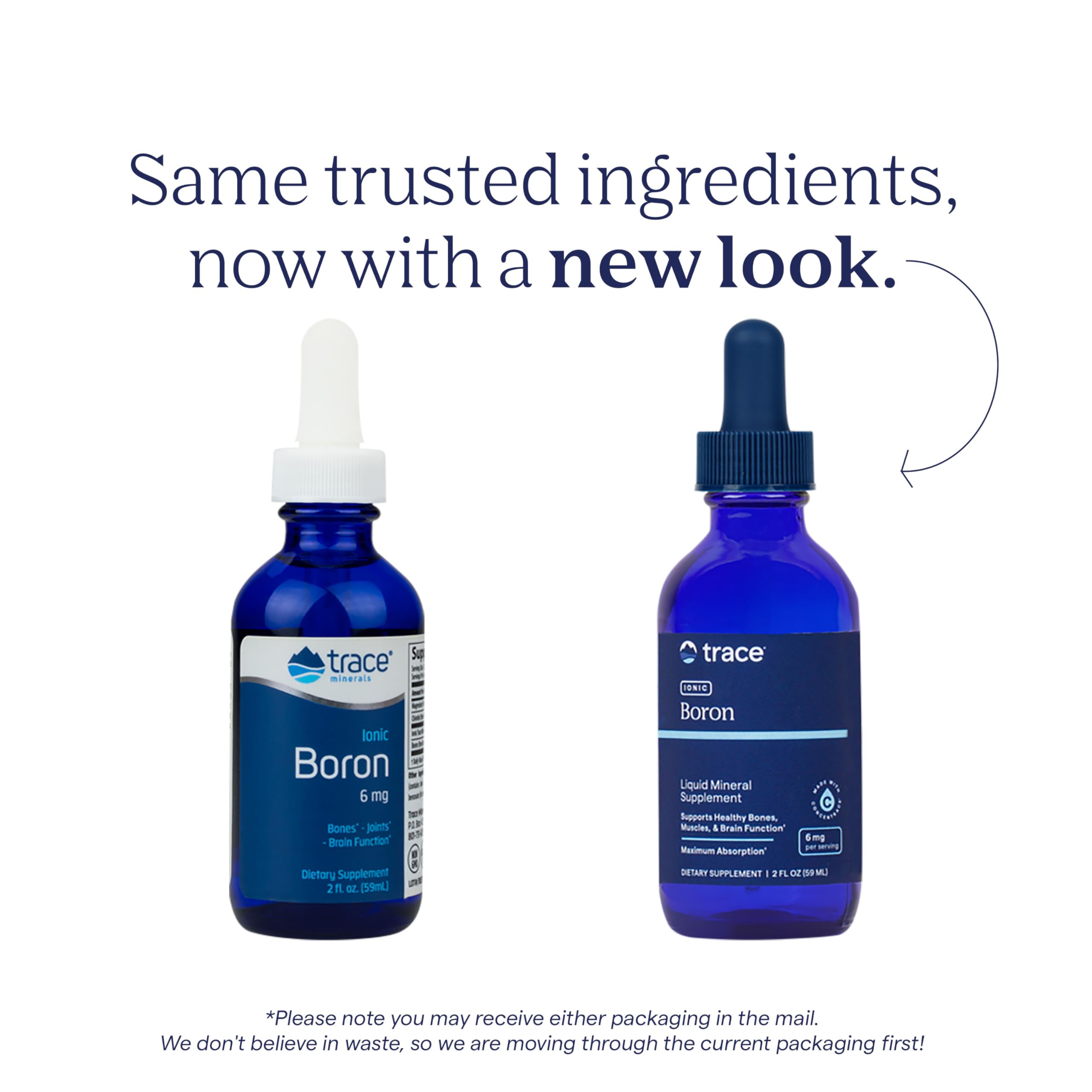 Trace Minerals cuentagotas vertiendo una dosis precisa fácilmente