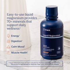 Trace Minerals detalle de la etiqueta con información de 300 mg y limpieza de fórmula