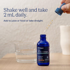 Trace Minerals añadido a un batido como suplemento práctico y conveniente