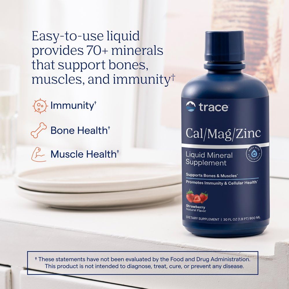Trace Minerals etiqueta con lista de ingredientes y cantidades por porción clara