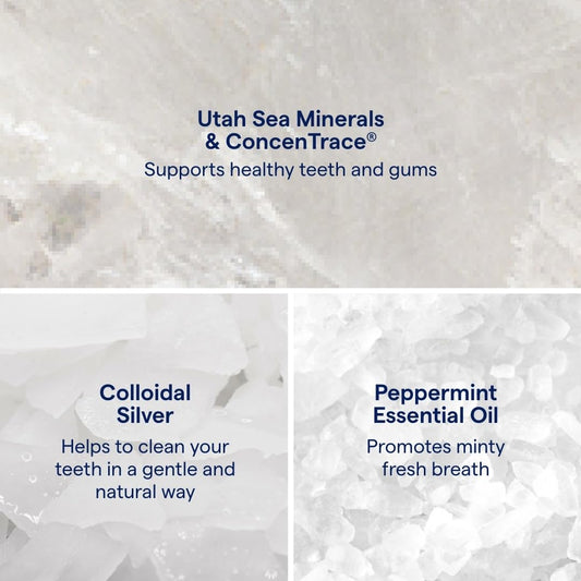Trace Minerals etiqueta con ingredientes y beneficios para una lectura clara