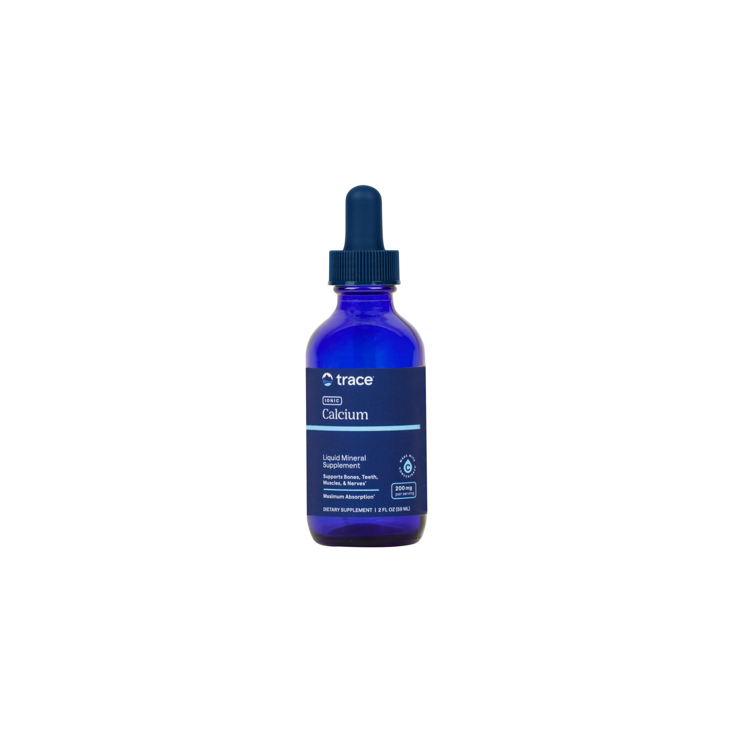 Trace Minerals frasco frontal mostrando etiqueta clara y tamaño práctico