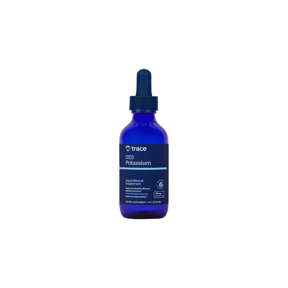 Trace Minerals frasco frontal mostrando la marca y el envase, ayuda a elegir el producto