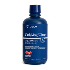 Trace Minerals frasco frontal sabor fresa con etiqueta legible y aspecto atractivo