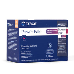 Trace Minerals empaque frontal mixed berry mostrando beneficios de hidratación