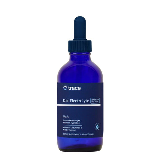 Trace Minerals vista frontal de la botella para reposición rápida de electrolitos
