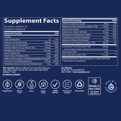 Trace Minerals polvo disolviéndose en agua muestra hidratación rápida