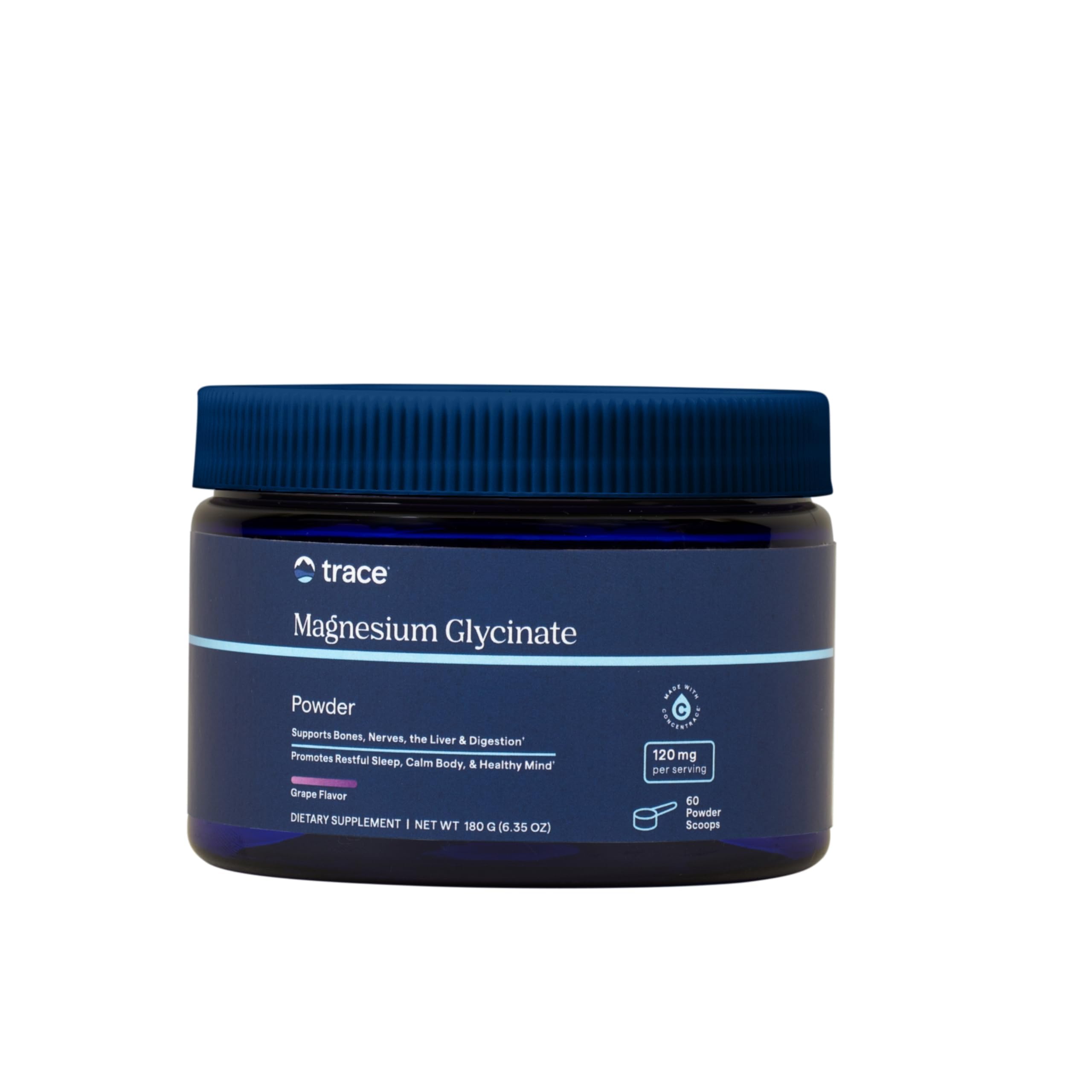 Trace Minerals envase frontal muestra sabor uva y facilidad de uso