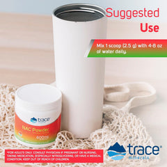 Trace Minerals envase 75 g abierto listo para uso y transporte