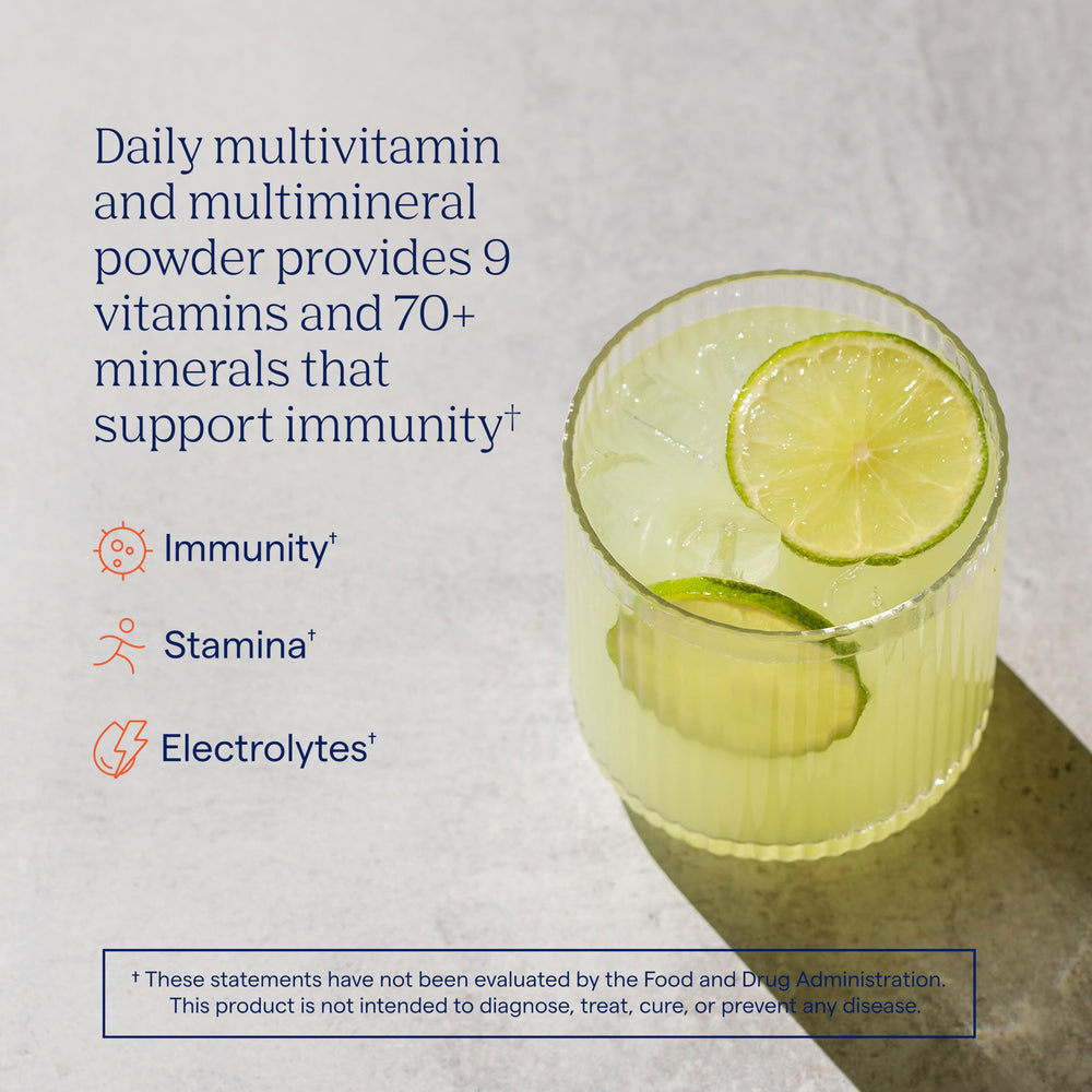 Trace Minerals sobre abierto con polvo efervescente listo para disolver