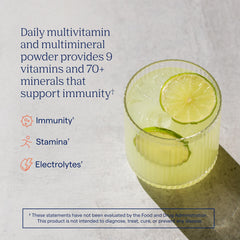 Trace Minerals sobre abierto con polvo efervescente listo para disolver