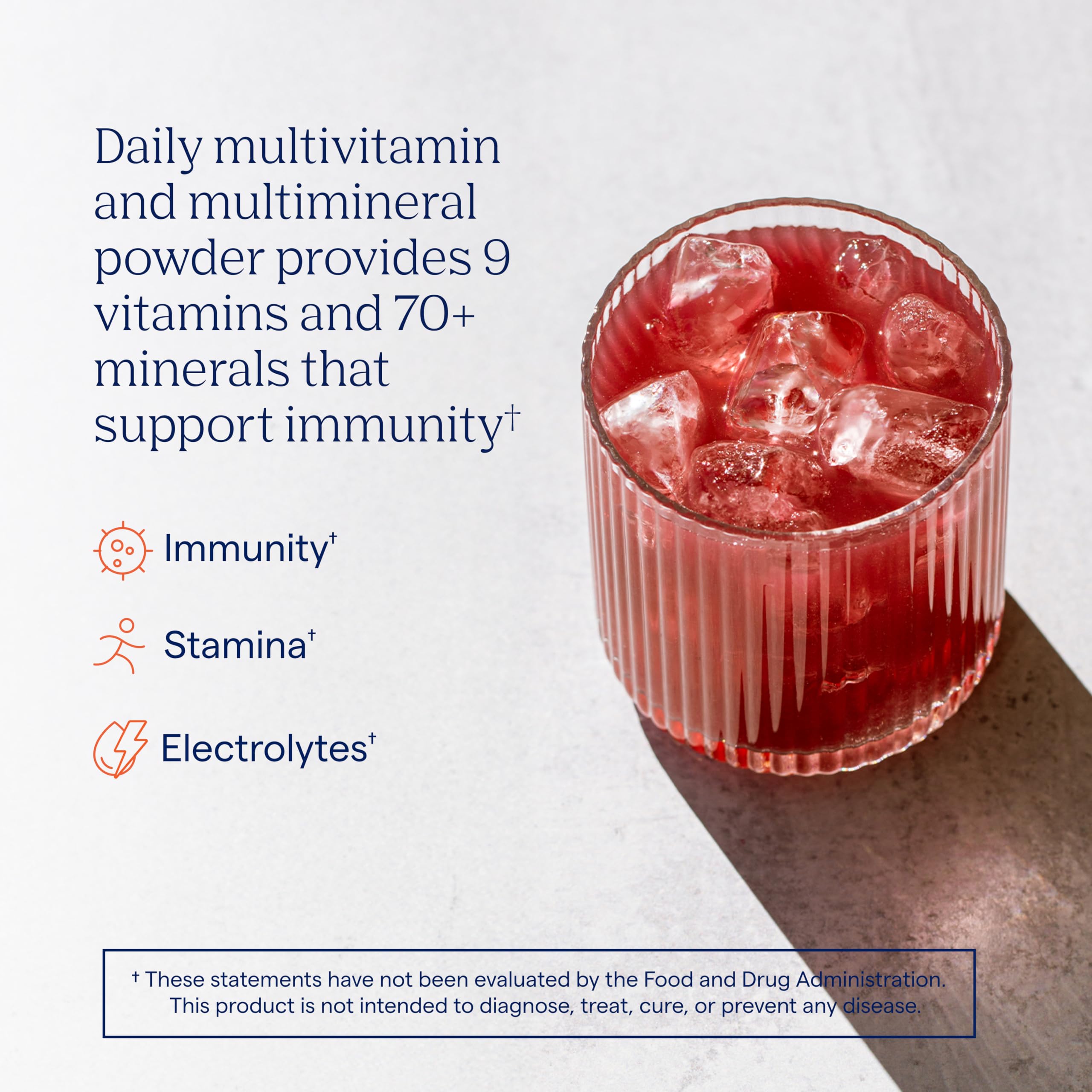 Trace Minerals sobre abierto con polvo para preparación rápida y fácil mezcla