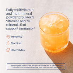 Trace Minerals sobre individual abierto listo para mezclar y fácil transporte