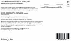 Trace Minerals textura del líquido iónico resaltando claridad y mezcla rápida