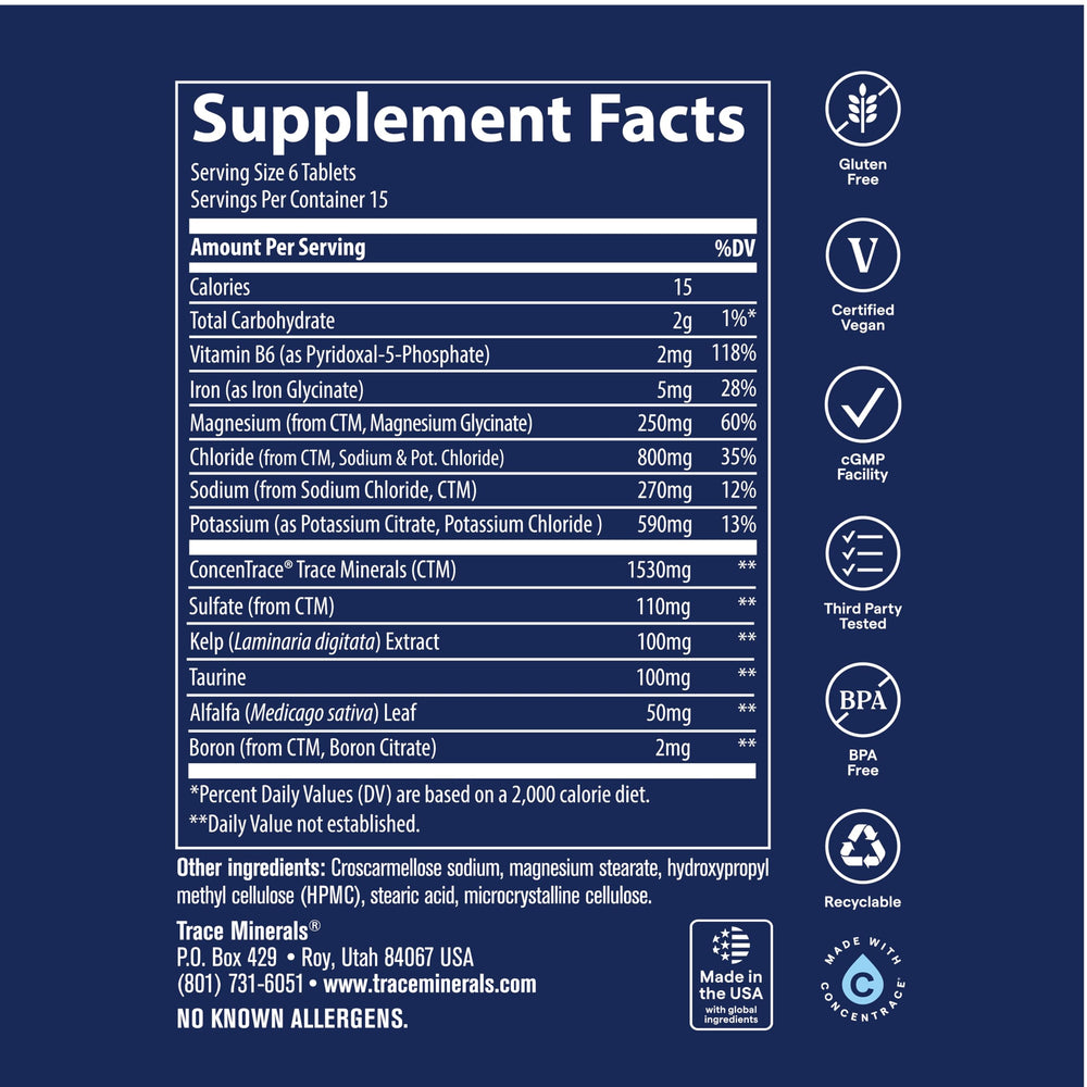 Trace Minerals bebida preparada en botella durante entrenamiento, apoyo energético