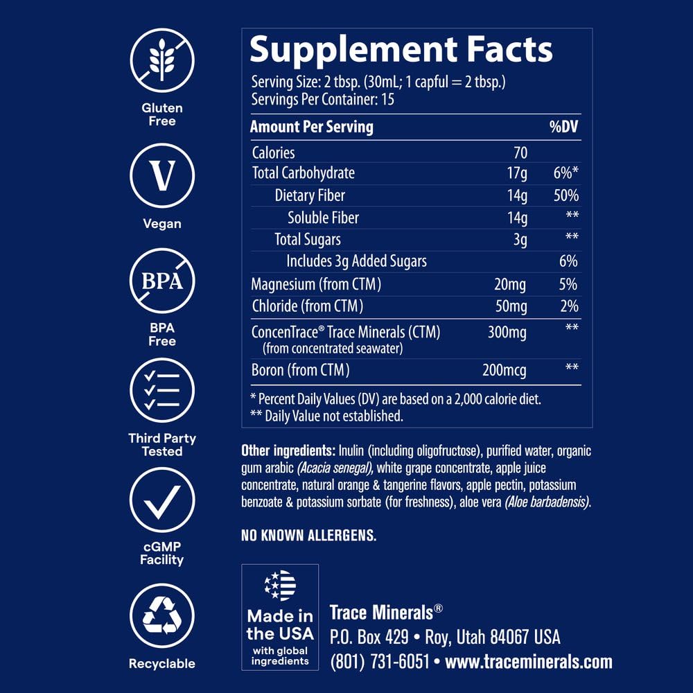 Trace Minerals vaso preparado para beber, demostrando conveniencia y consumo rápido