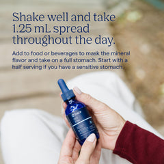 Trace Minerals envase de 60 ml para 45 porciones, formato compacto y práctico