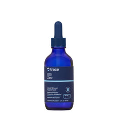 Trace Minerals botella frontal mostrando etiqueta y volumen, aporta confianza