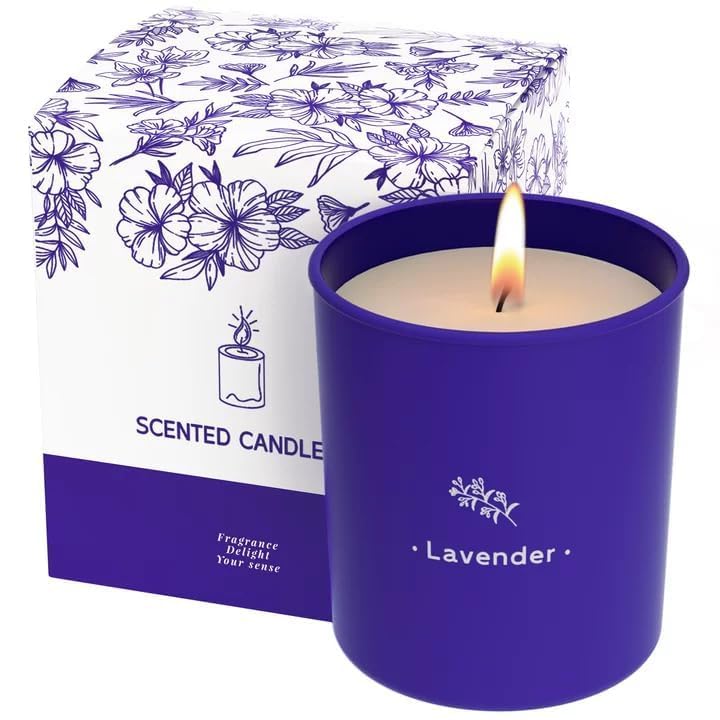 TranquilBliss frasco frontal morado elegante y decorativo para ambiente relajante