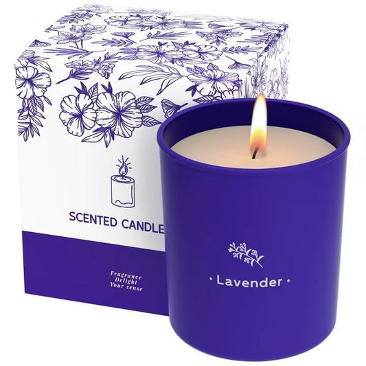 TranquilBliss frasco frontal morado elegante y decorativo para ambiente relajante