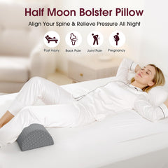 TranquilRelax uso en cama boca arriba, mejora alineación lumbar