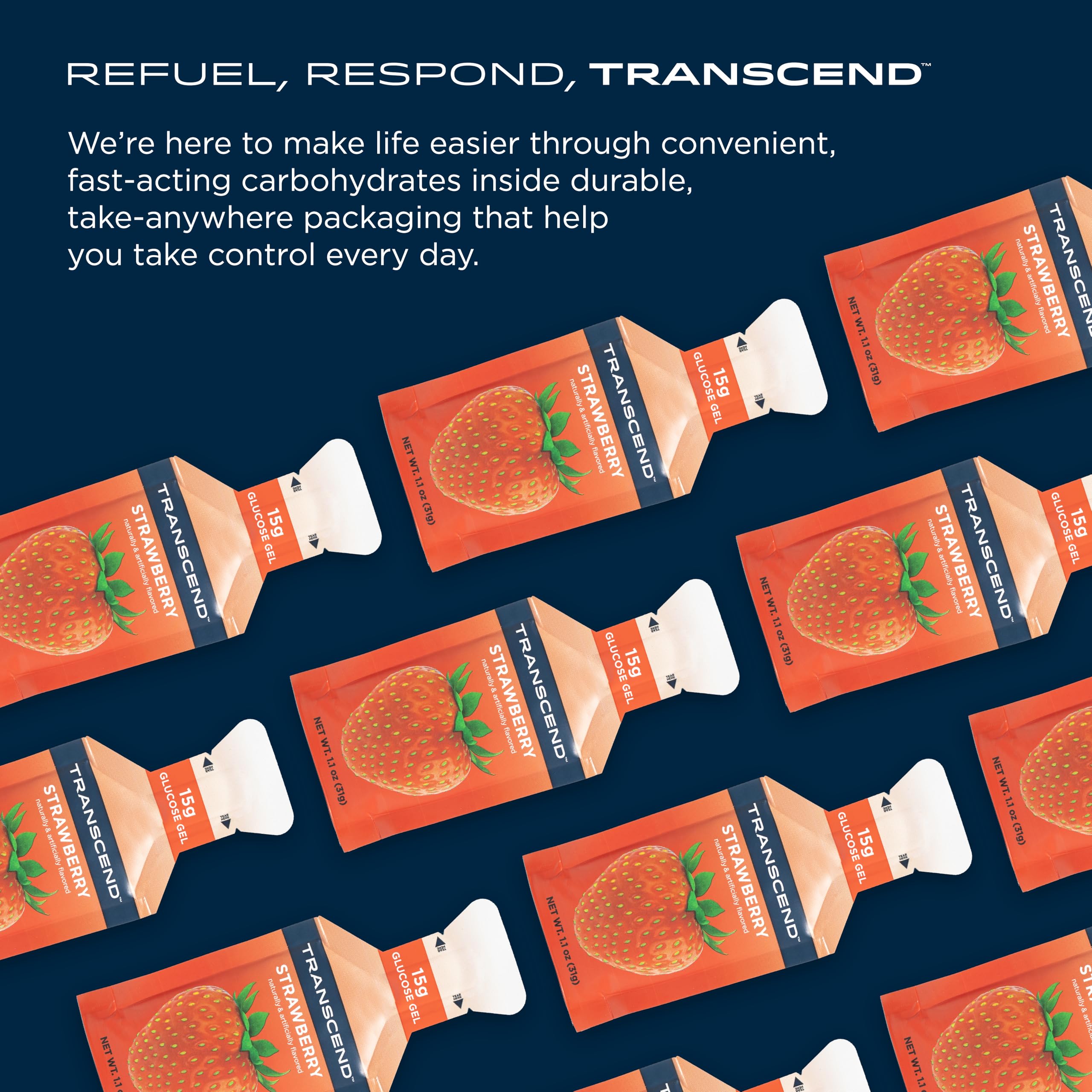 Transcend atleta consumiendo gel en ruta para recuperación rápida