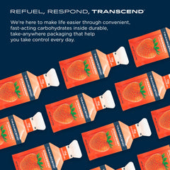 Transcend atleta consumiendo gel en ruta para recuperación rápida